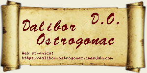 Dalibor Ostrogonac vizit kartica